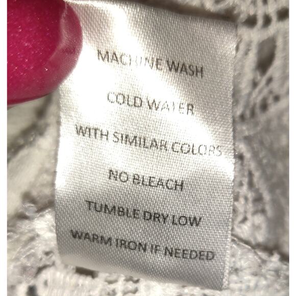 Charlotte Russe Y2K White Crop Top Lace Halter Strappy Boho Festival Hippie - Picture 11 of 16